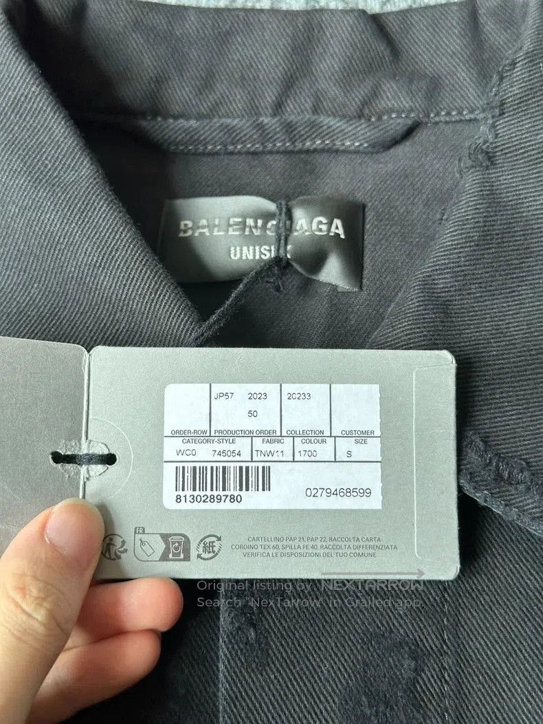 Balenciaga Balenciaga Distressed Denim Jacket. Size US S / EU 44-46 / 1 - 4 Thumbnail