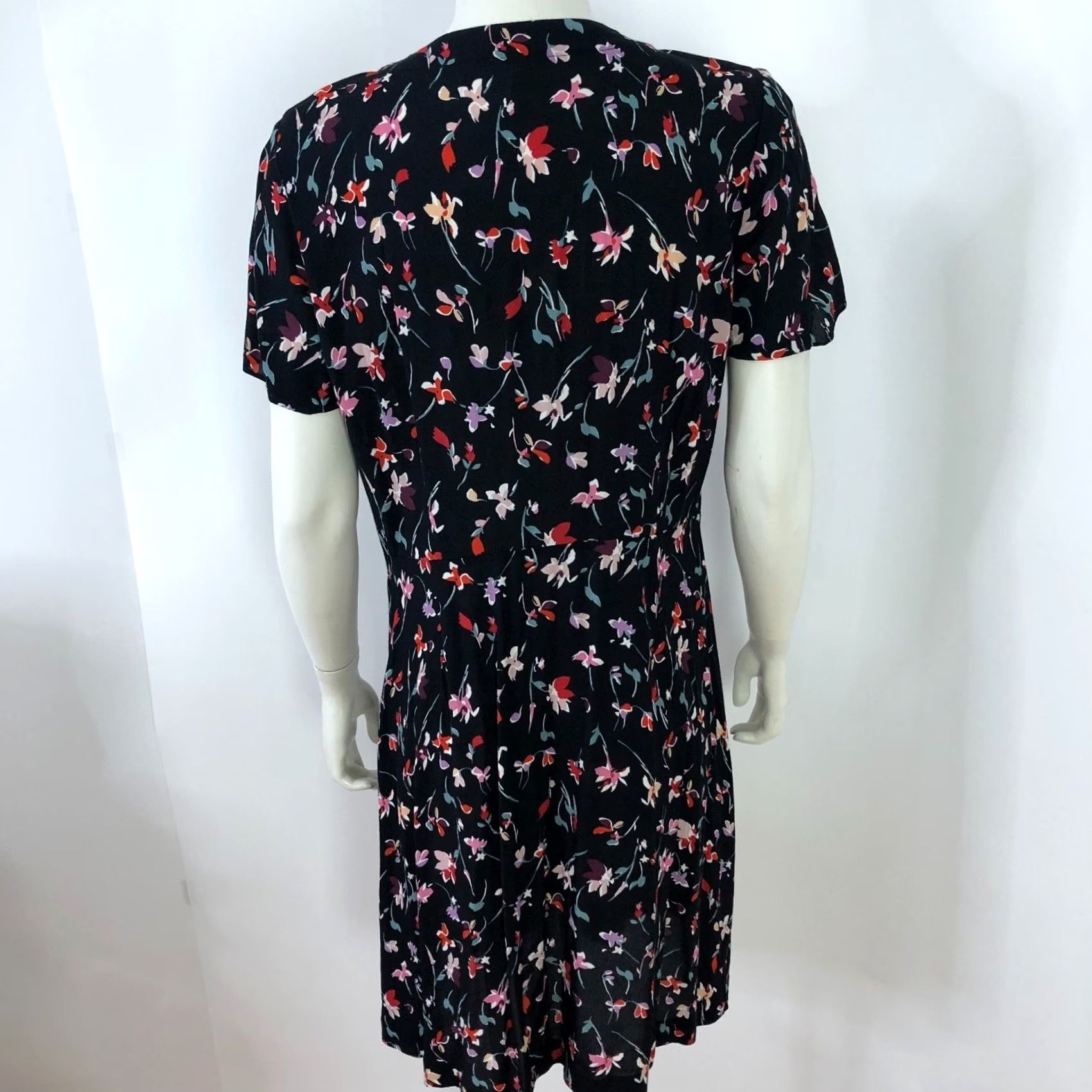 Madewell Madewell 10 A-Line Button Front Mini Dress Women's AL275 Black Size L / US 10 / IT 46 - 4 Thumbnail