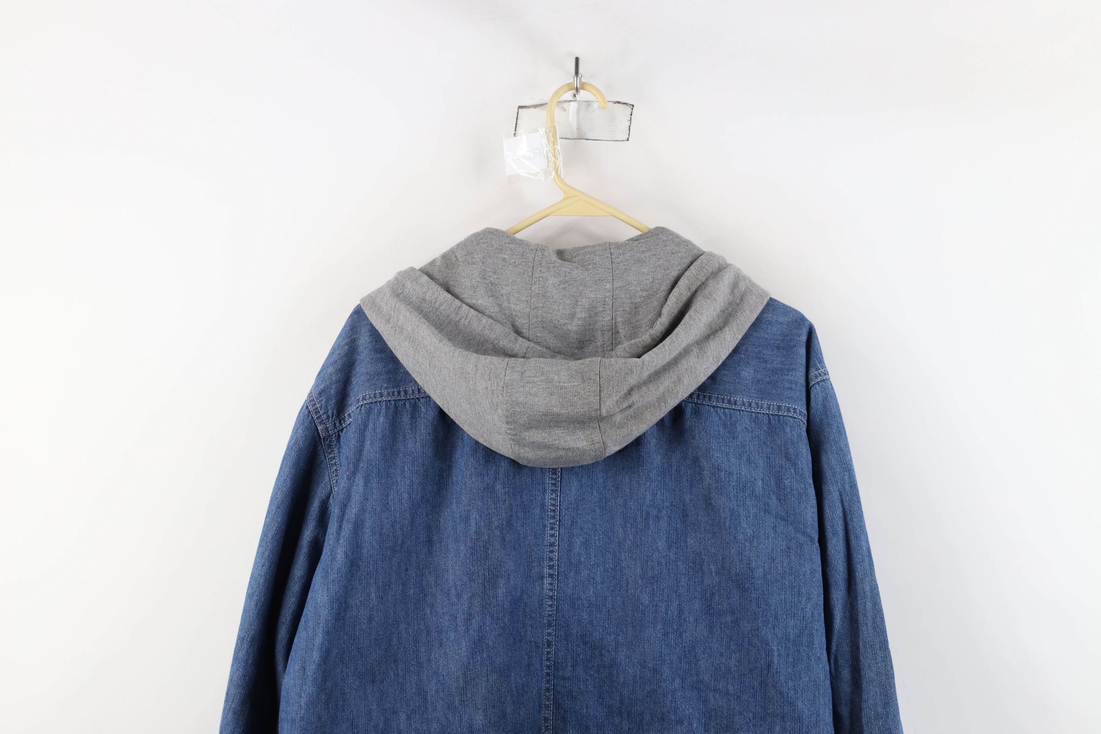 Harley Davidson × Vintage Vintage Harley Davidson Quilted Hooded Denim Shirt Jacket Size US L / EU 52-54 / 3 - 12 Thumbnail