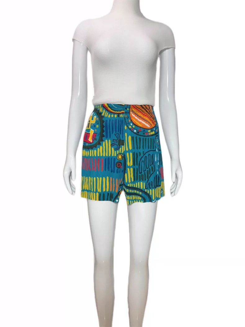 Issey Miyake Issey Miyake size:3 Blue and green pleated dress Size XS / US 0-2 / IT 36-38 - 3 Thumbnail