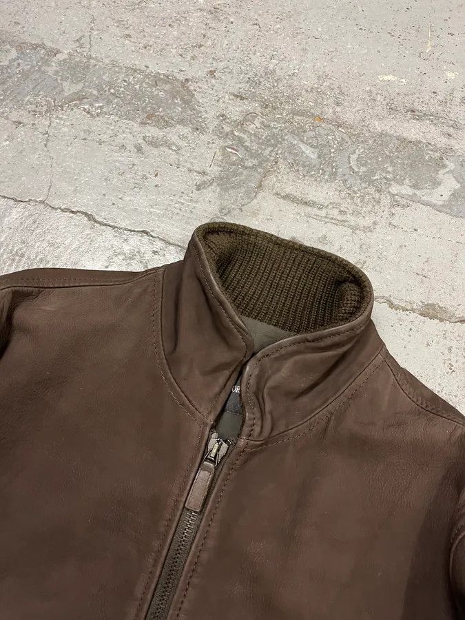 Emporio Armani AW2012 Emporio Armani Brown Leather Jacket Size US L / EU 52-54 / 3 - 5 Thumbnail