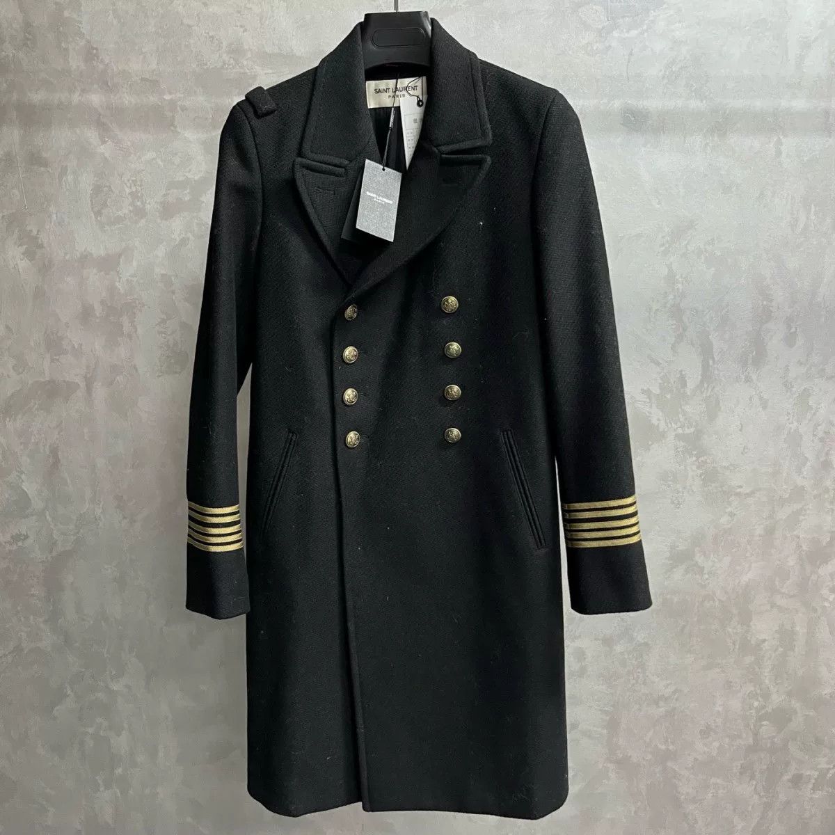 Saint Laurent Paris Saint Laurent Black Double-Breasted Coat Size XS / US 0-2 / IT 36-38 - 1 Thumbnail