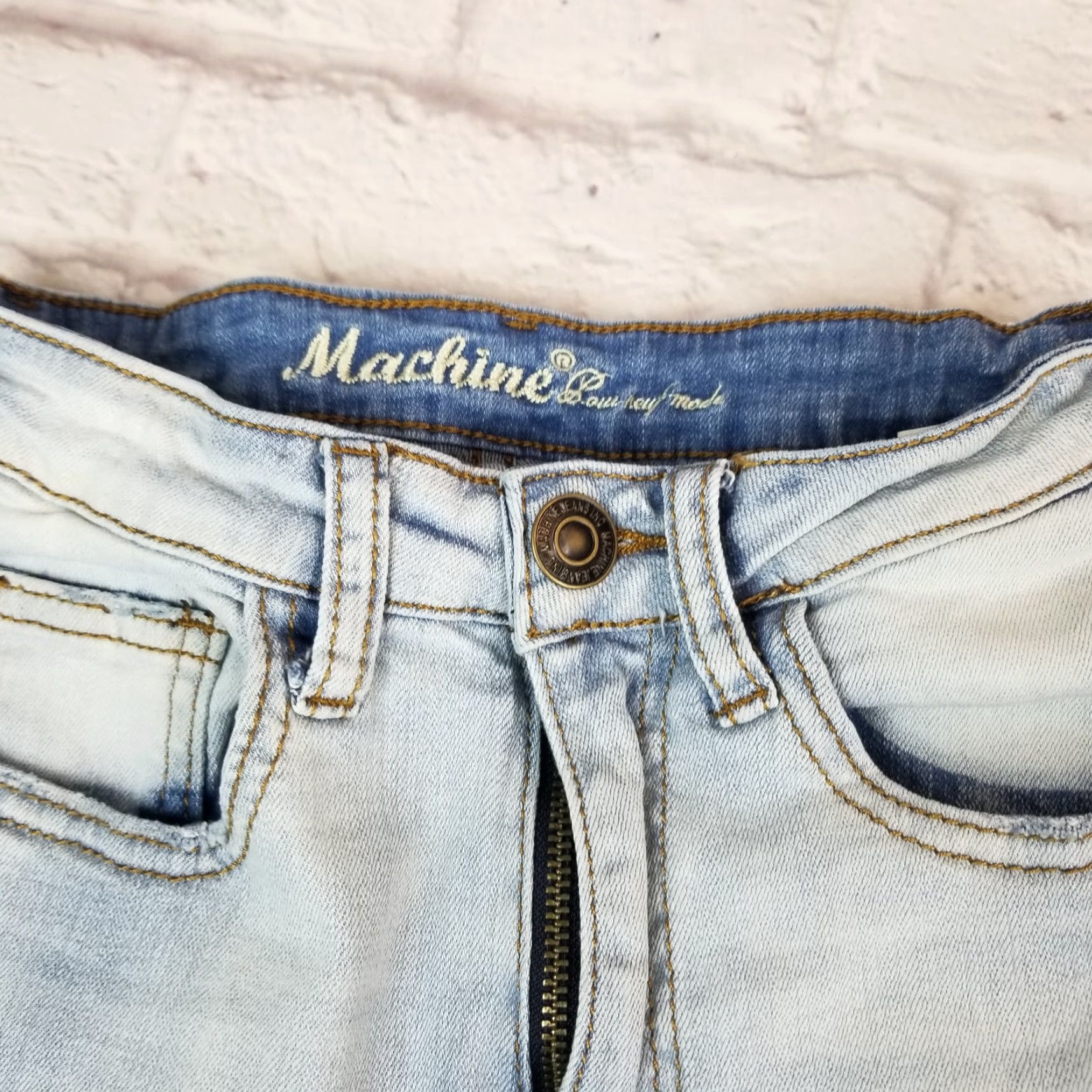 Toy Machine Machine Jeans Juniors Size 1 / 26 Distressed Stretch Jeggings Denim Blue 5-Pocket Slim Fit Womens Jeans Size 25" / US 0 / IT 36 - 4 Thumbnail