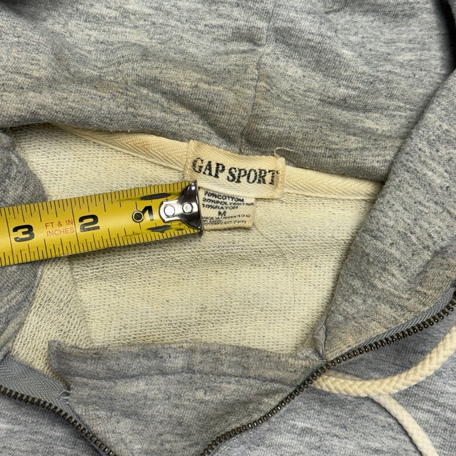 Gap Vintage Gap Sport Hoodie Sweatshirt Mens M Gray Size US M / EU 48-50 / 2 - 11 Thumbnail