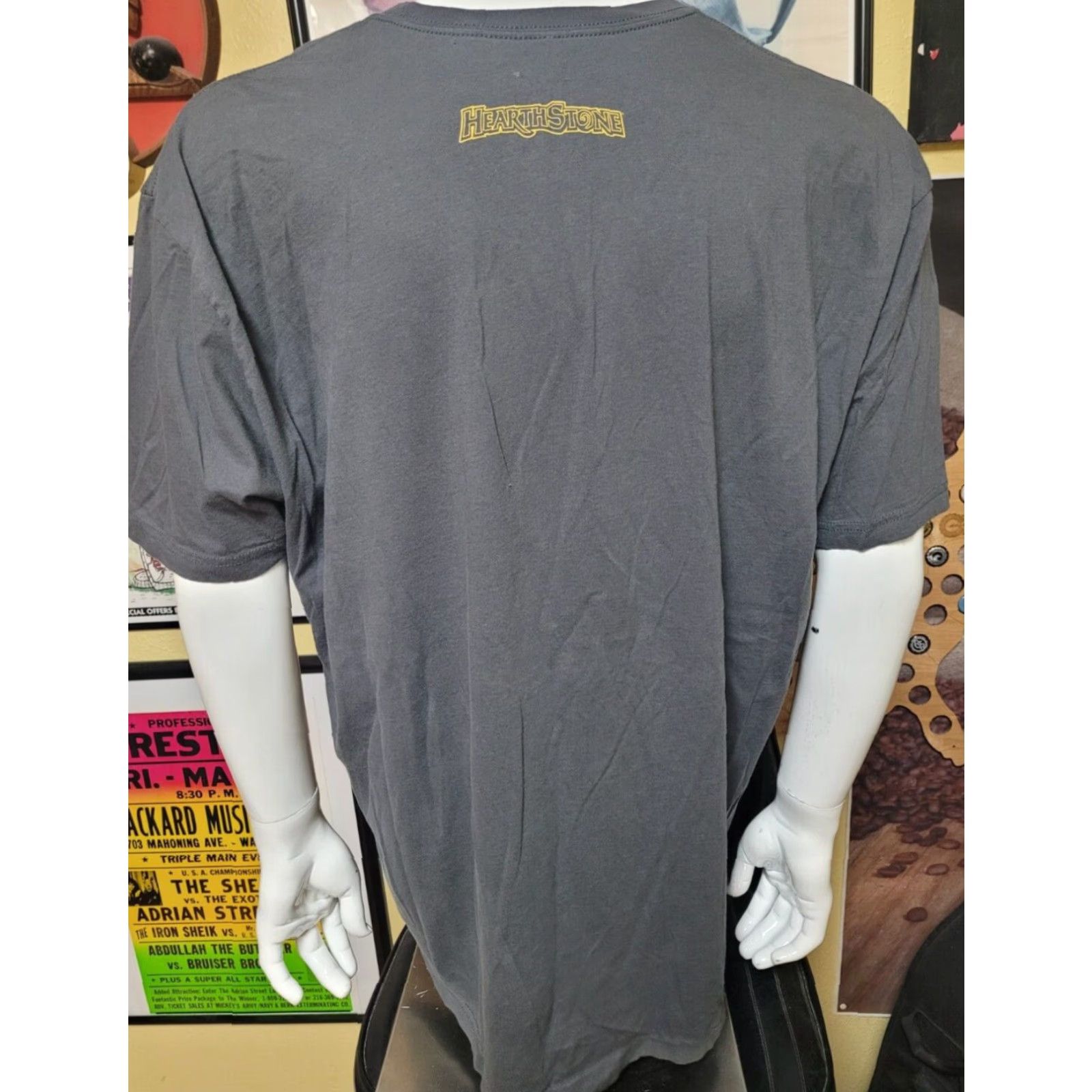 Vintage Blizzard Entertainment Hearthstone T-Shirt 3XL Mens Gray Cotton Short Sleeve Crew Neck Graphic Tee Video Games 00s Size US XXL / EU 58 / 5 - 3 Thumbnail