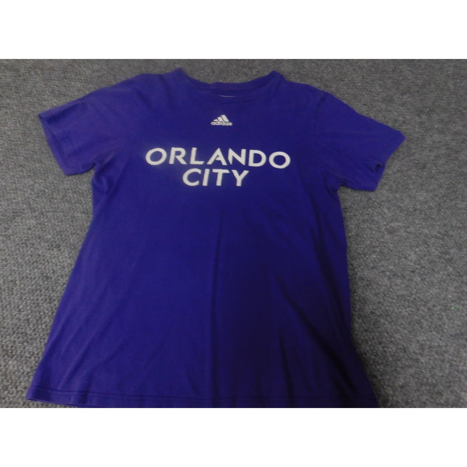 Adidas Adidas Mens Shirt M Purple Orlando City Florida T-Shirt Short Sleeve V-Neck Logo City 90s? Size US M / EU 48-50 / 2 - 3 Thumbnail