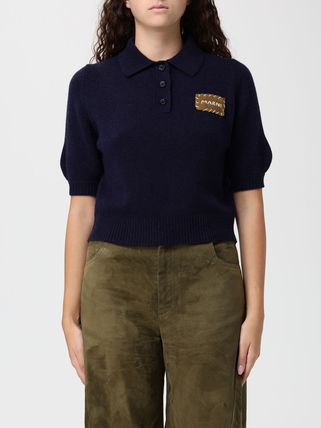 Marni Polo Shirt Woman Blue