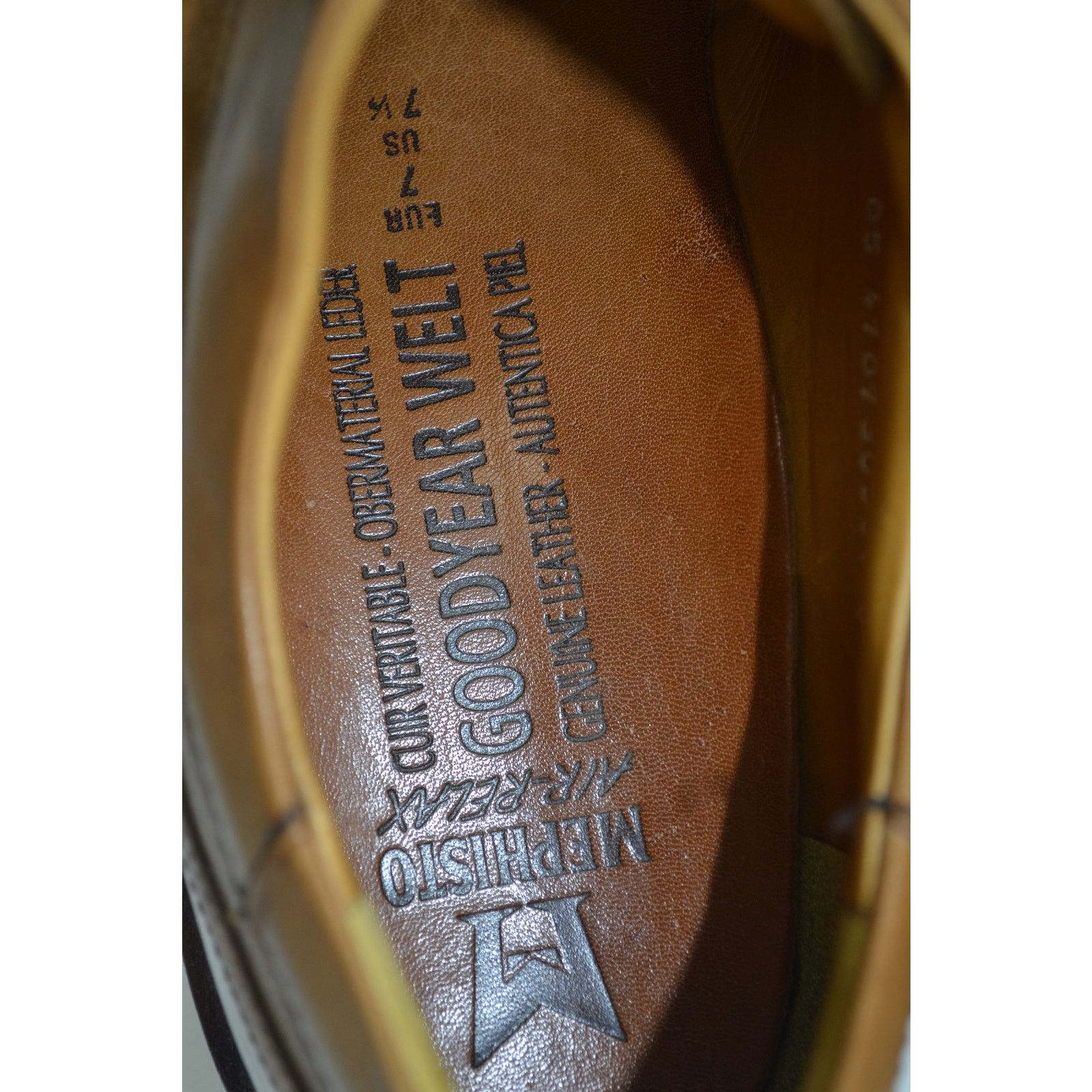 Mephisto Mephisto Abel Air Goodyear Welted Tan Leather Oxfords Sz 7.5 Size US 7.5 / EU 40-41 - 5 Thumbnail