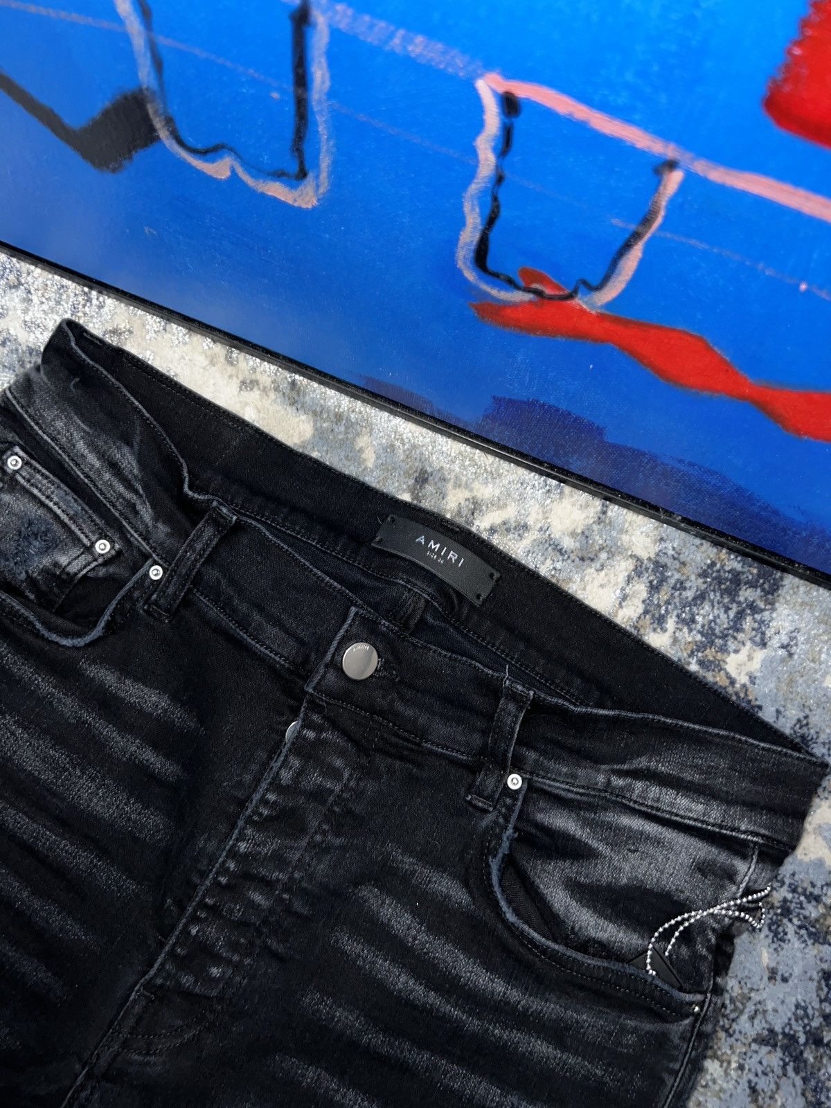 Amiri Amiri red bandana patch mx1 jeans Size US 34 / EU 50 - 4 Thumbnail