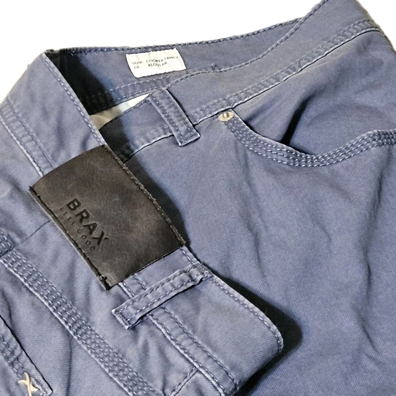 BRAX Brax Cooper Fancy Pants Midnight Blue Pants Regular Fit MENS 38x29 Size US 38 / EU 54 - 2 Thumbnail
