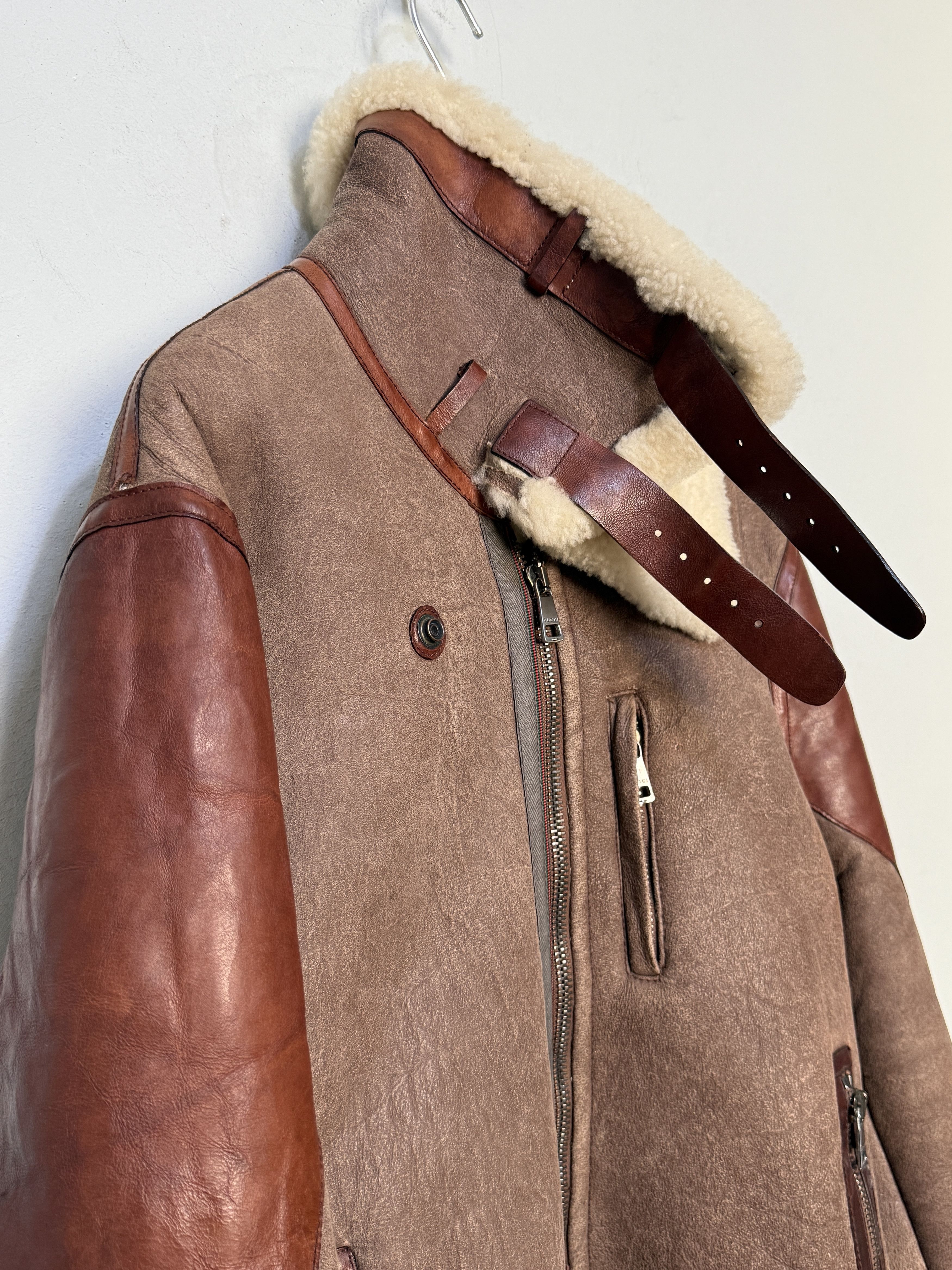 Gucci Gucci aviator flight jacket sheepskin rare military inspired Size US M / EU 48-50 / 2 - 3 Thumbnail