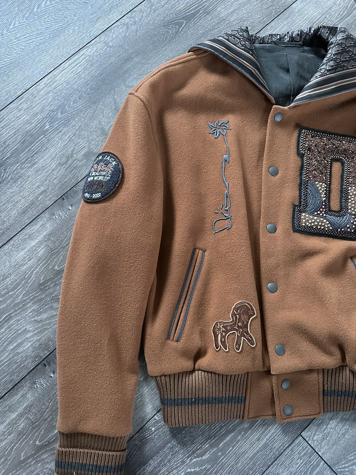 Dior × Travis Scott dior x cactus jack travis scot baseball wool varsity jacket Size US L / EU 52-54 / 3 - 5 Thumbnail