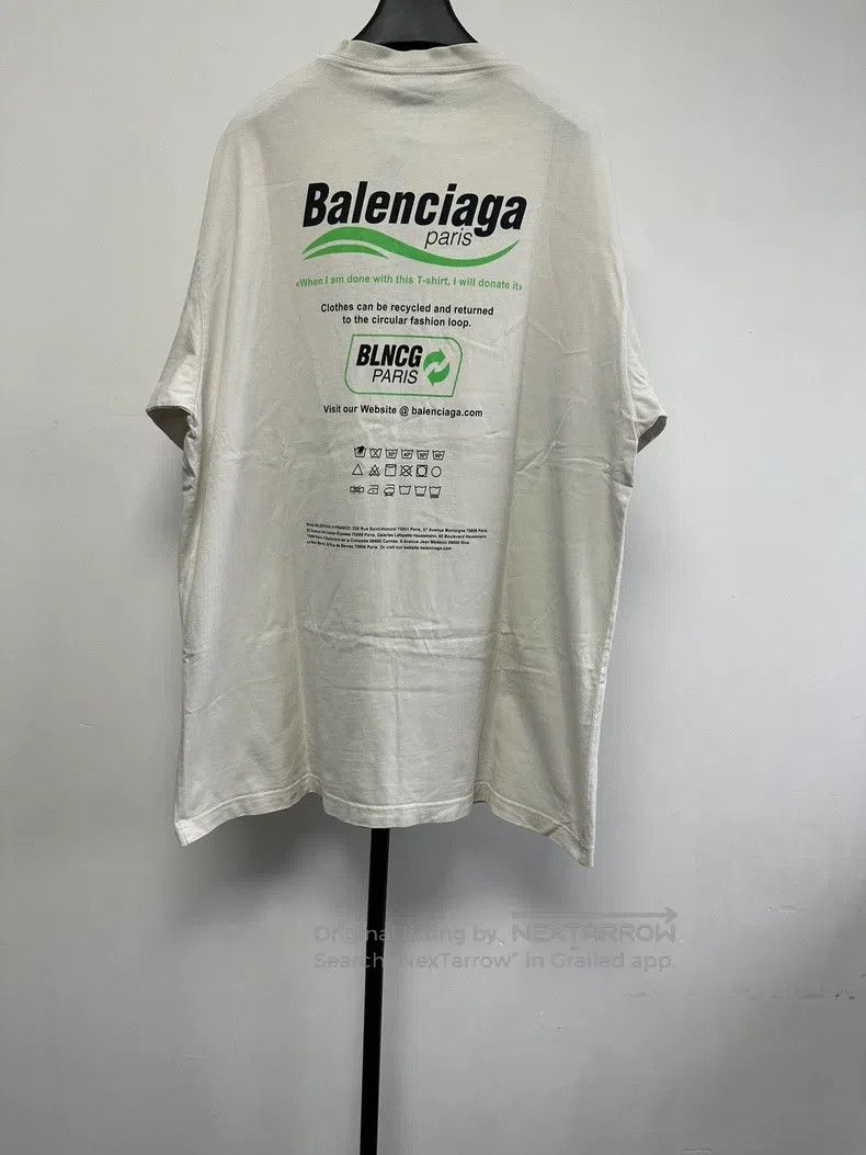 Balenciaga Balenciaga Round Neck Letter Printed Raglan Sleeve T-Shirt Size US XXS / EU 40 - 2 Thumbnail