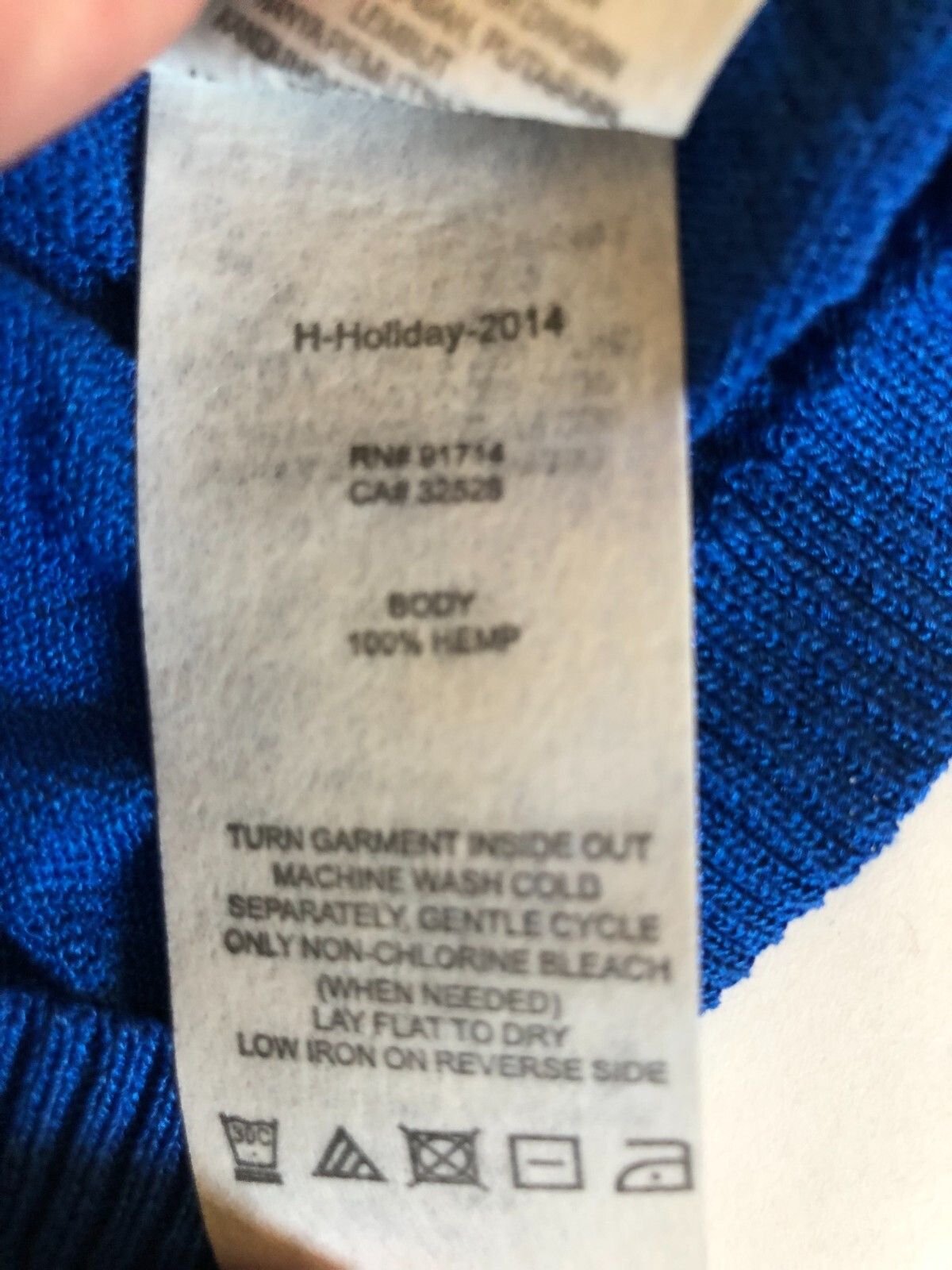 Armani Exchange Armani Exchange A/X Electric Blue S Hemp Shirt Top Size US S / EU 44-46 / 1 - 6 Thumbnail