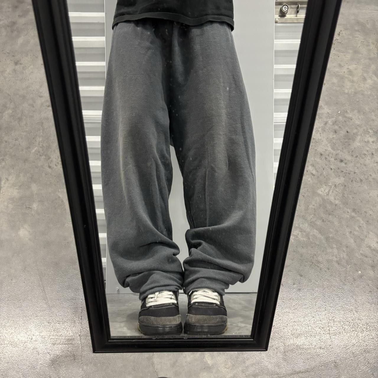 Japanese Brand × Vintage Crazy Vintage Y2K/2000s Faded Grey Skater Essential Sweatpants! Size US 30 / EU 46 - 1 Thumbnail