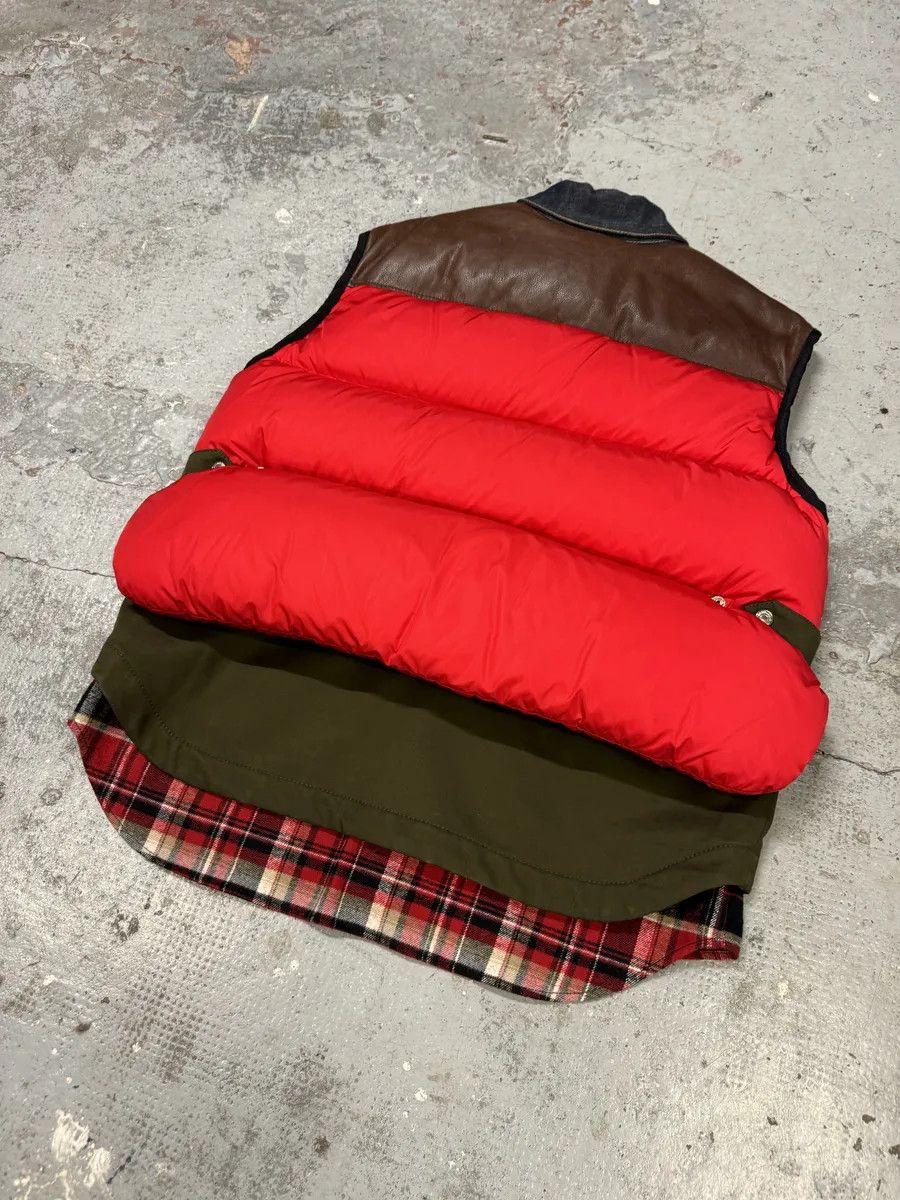 AW2017 DSquared2 Red Puffer Brut Military Denim Vest