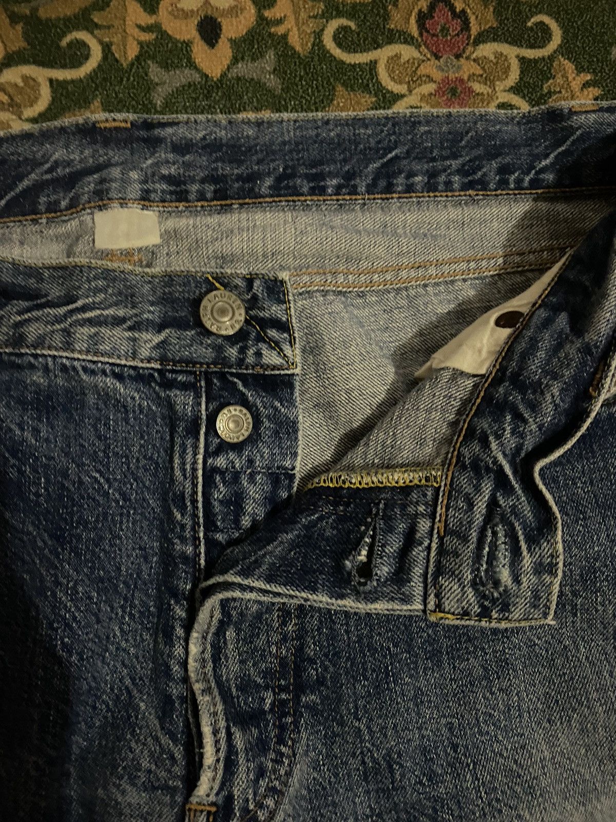 RRL Ralph Lauren 🔥RARE🔥🔥Vintage Double RL Distressed Denim Pants Size US 34 / EU 50 - 6 Thumbnail