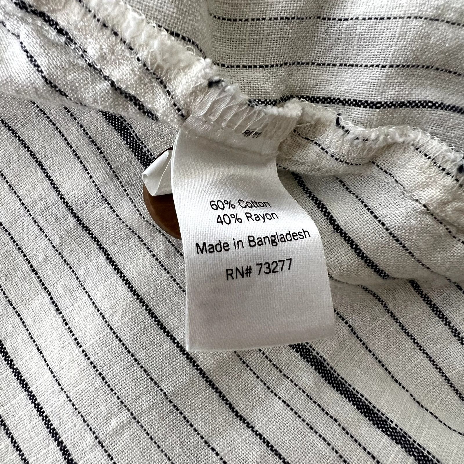 Other SO White Striped Button Down Dress Size M / US 6-8 / IT 42-44 - 7 Thumbnail