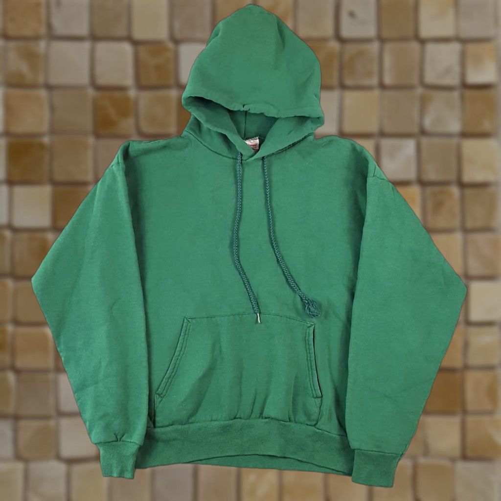 Hanes Vintage Hanes Forest Green Hoodie L Men 90s Grunge Y2K Crew Neck Pullover Sweatshirt Size US L / EU 52-54 / 3 - 1 Thumbnail