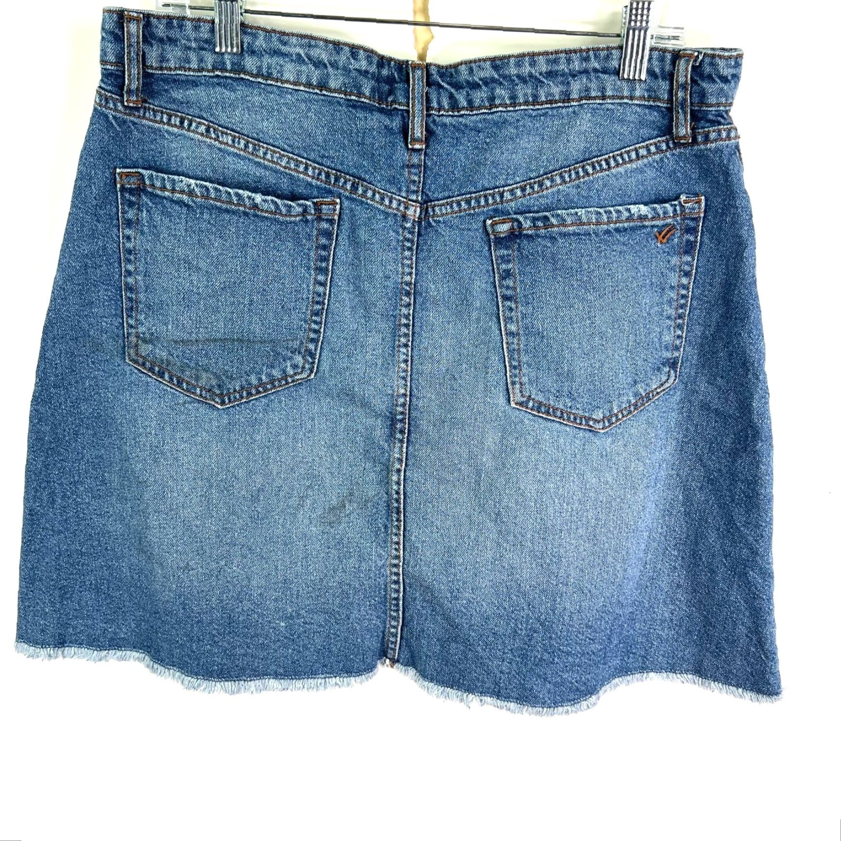 Denime William Rast Denim A-Line Skirt Womens Juniors 31 Blue 90s Beach Cotton Blend Zipper Pockets Short Dressy Ladies Mens? Size 24" / US 00 / IT 34 - 3 Thumbnail