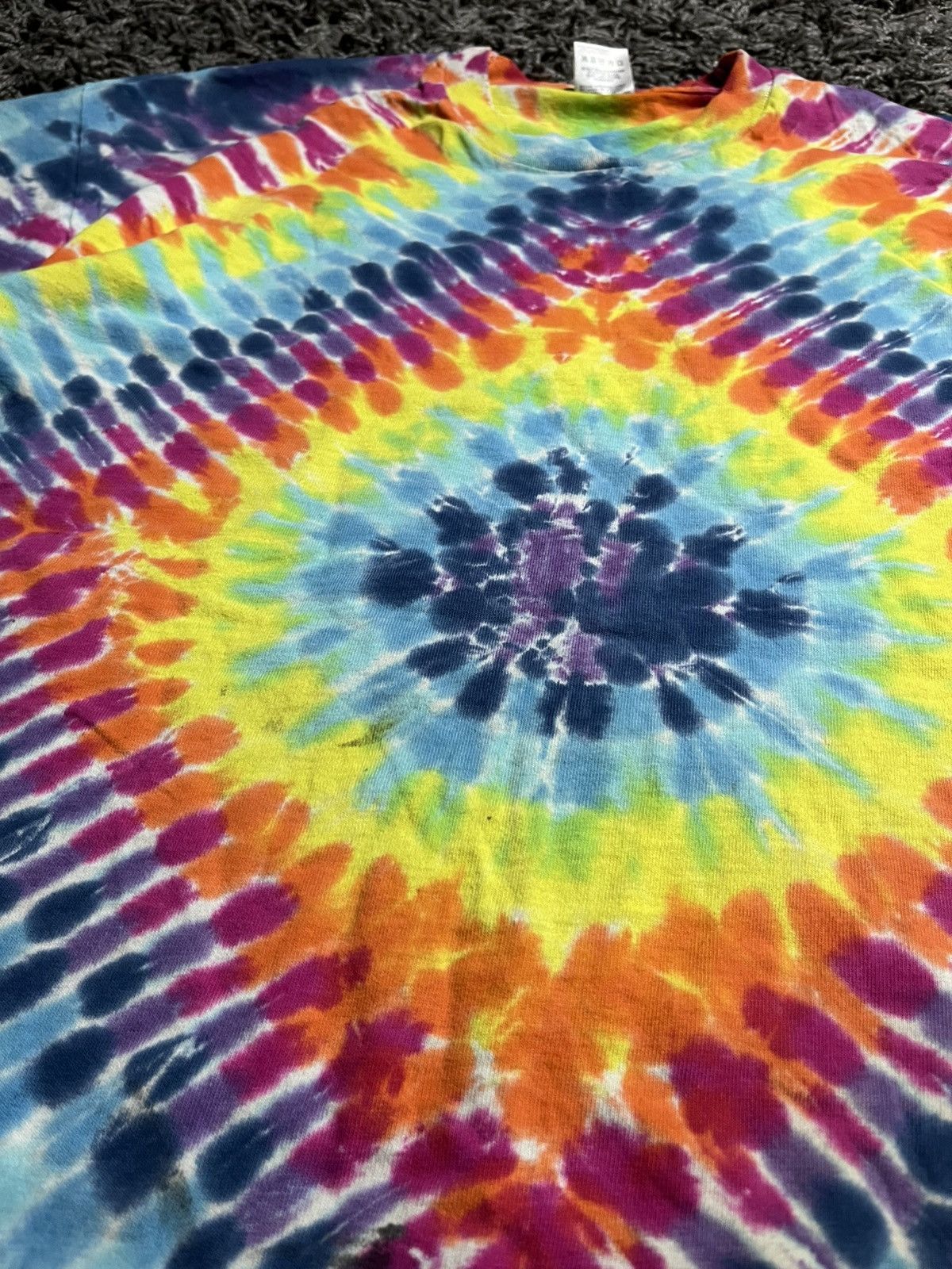 Fruit Of The Loom Psychedelic "Portal" Tie-Dye Tee | Vintage Fruit of the Loom Size US XL / EU 56 / 4 - 10 Thumbnail