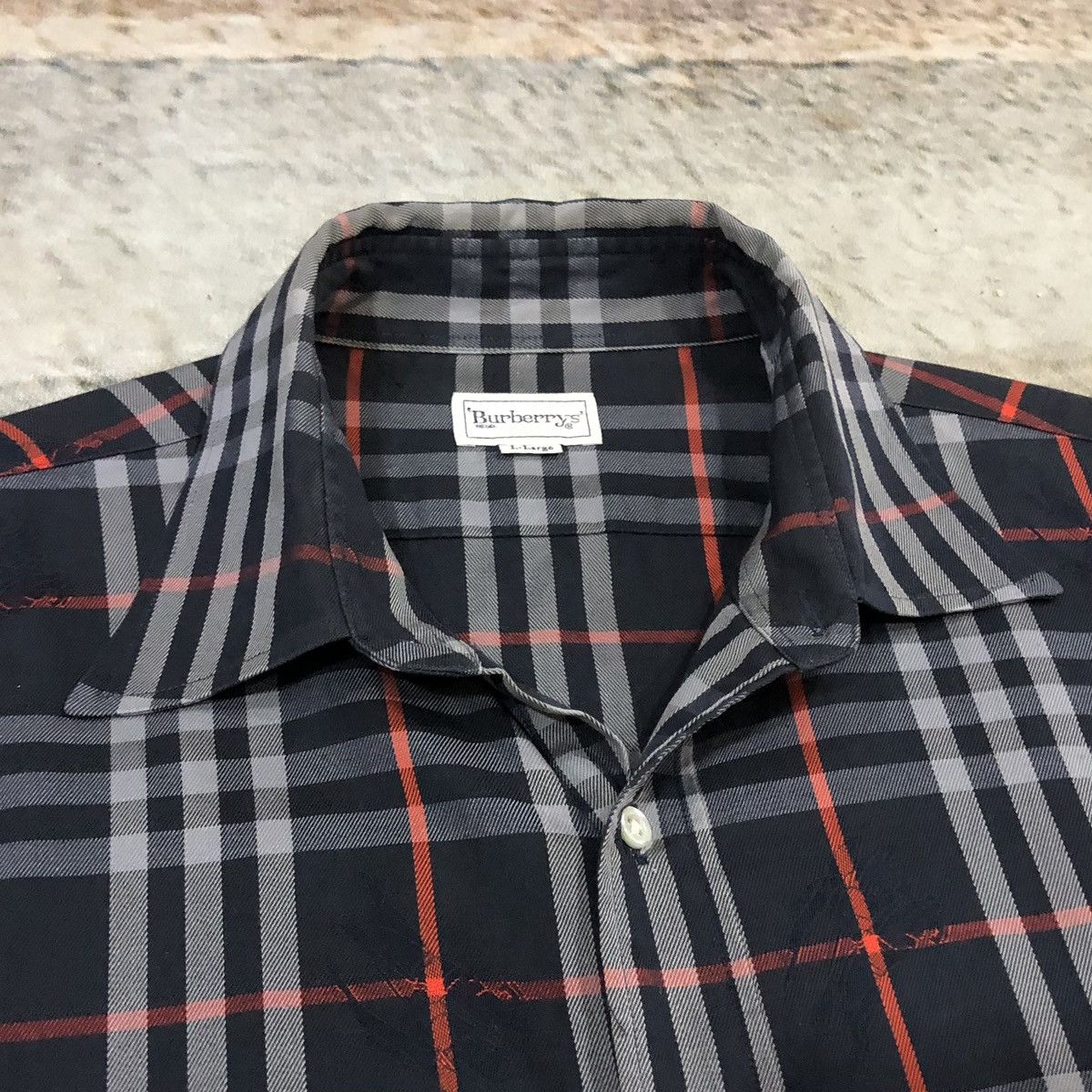 Burberry Burberrys Plaid Cotton Overprint Logo Long Sleeve Shirt Size US L / EU 52-54 / 3 - 14 Thumbnail