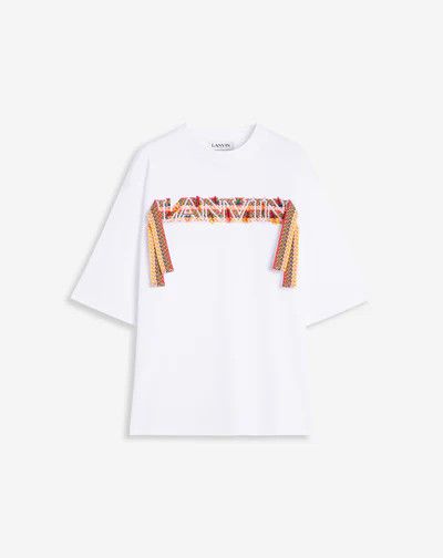 Lanvin oc11z0426 Oversized T-Shirt in White Size US M / EU 48-50 / 2 - 1 Thumbnail