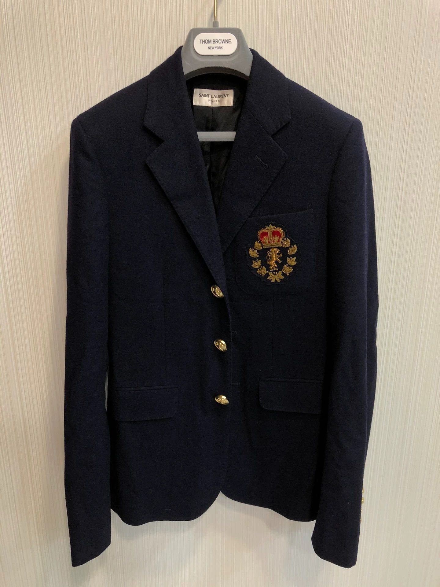 Saint Laurent Paris Crown Medal suit jacket