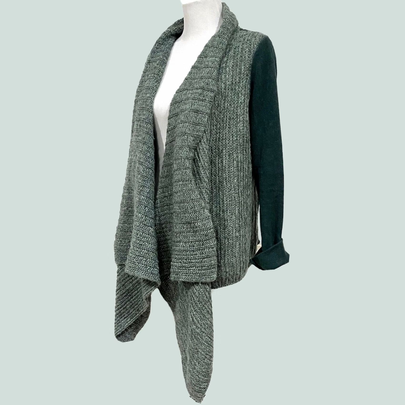 Anthropologie Saturday Sunday Anthropologie Cardigan Sweater Open Front Knit Green Sz M Womens Size M / US 6-8 / IT 42-44 - 1 Thumbnail