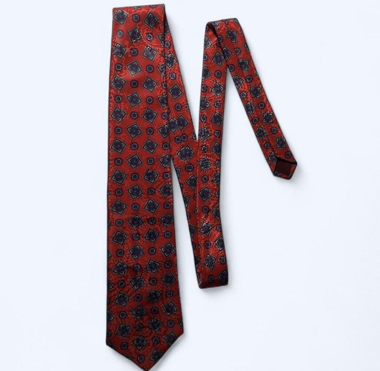 Other Vtg Camden Court Men's Silk Geometric Neck Tie Dress Tie Size ONE SIZE - 2 Thumbnail