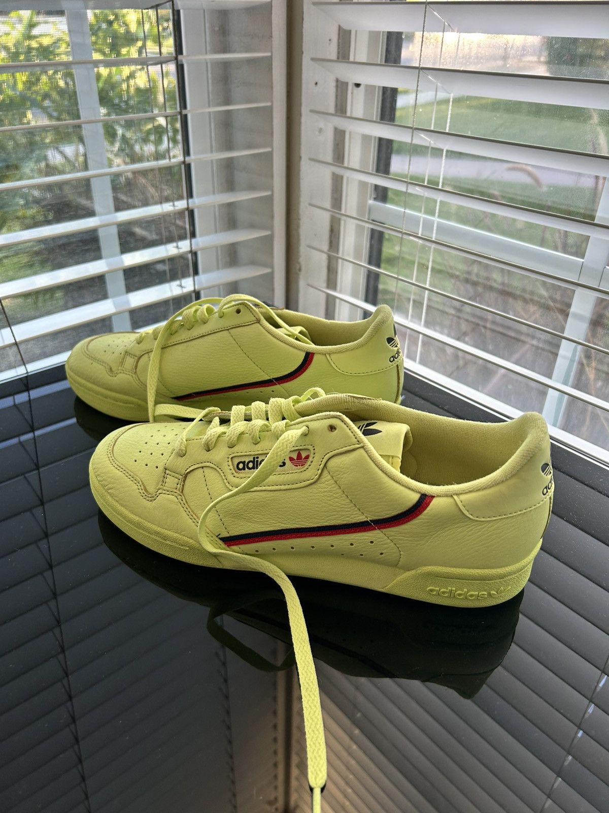Adidas Adidas Continental 80 Volt Neon Green Leather Sneakers Size US 8.5 / EU 41-42 - 4 Thumbnail