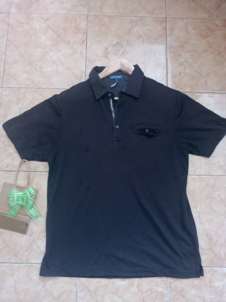 Vintage Black polo × Streetwear × Vintage LOUIS CHAVLON polo Size US L / EU 52-54 / 3 - 1 Thumbnail