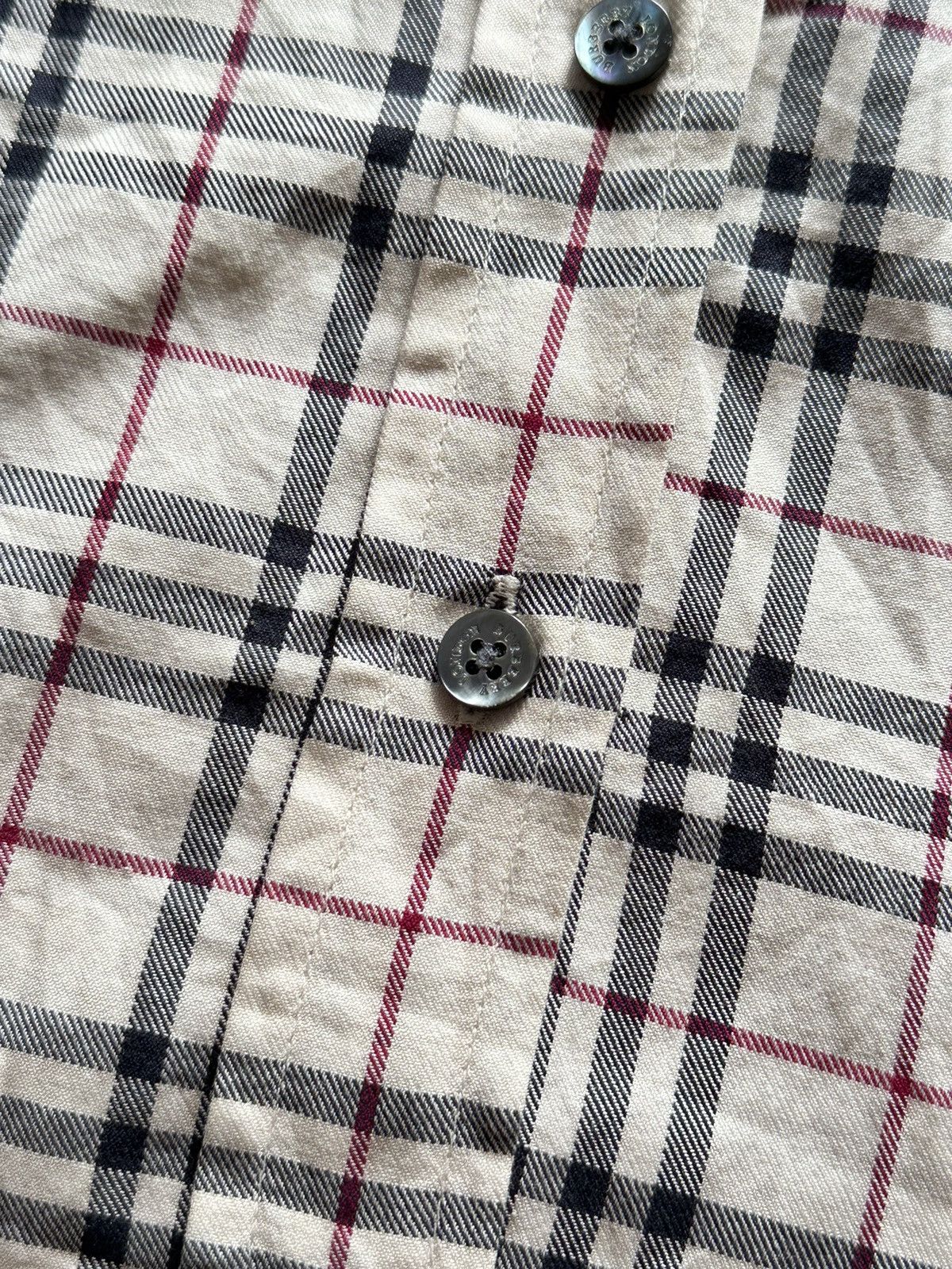 Burberry 90s Vintage Burberry London Made in UK Nova Check Button Up Size M / US 6-8 / IT 42-44 - 5 Thumbnail