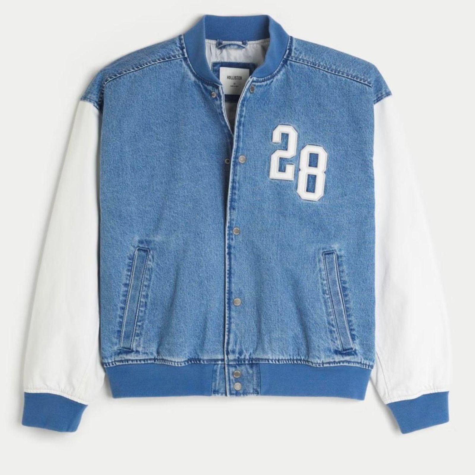 Hollister Westfield bulldogs denim bomber jacket Size US XS / EU 42 / 0 - 1 Thumbnail