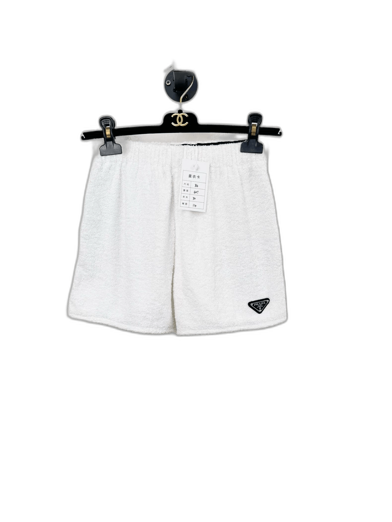Prada Prada White Towel Fabric Shorts Size 36 -2505 Size 35" - 1 Thumbnail