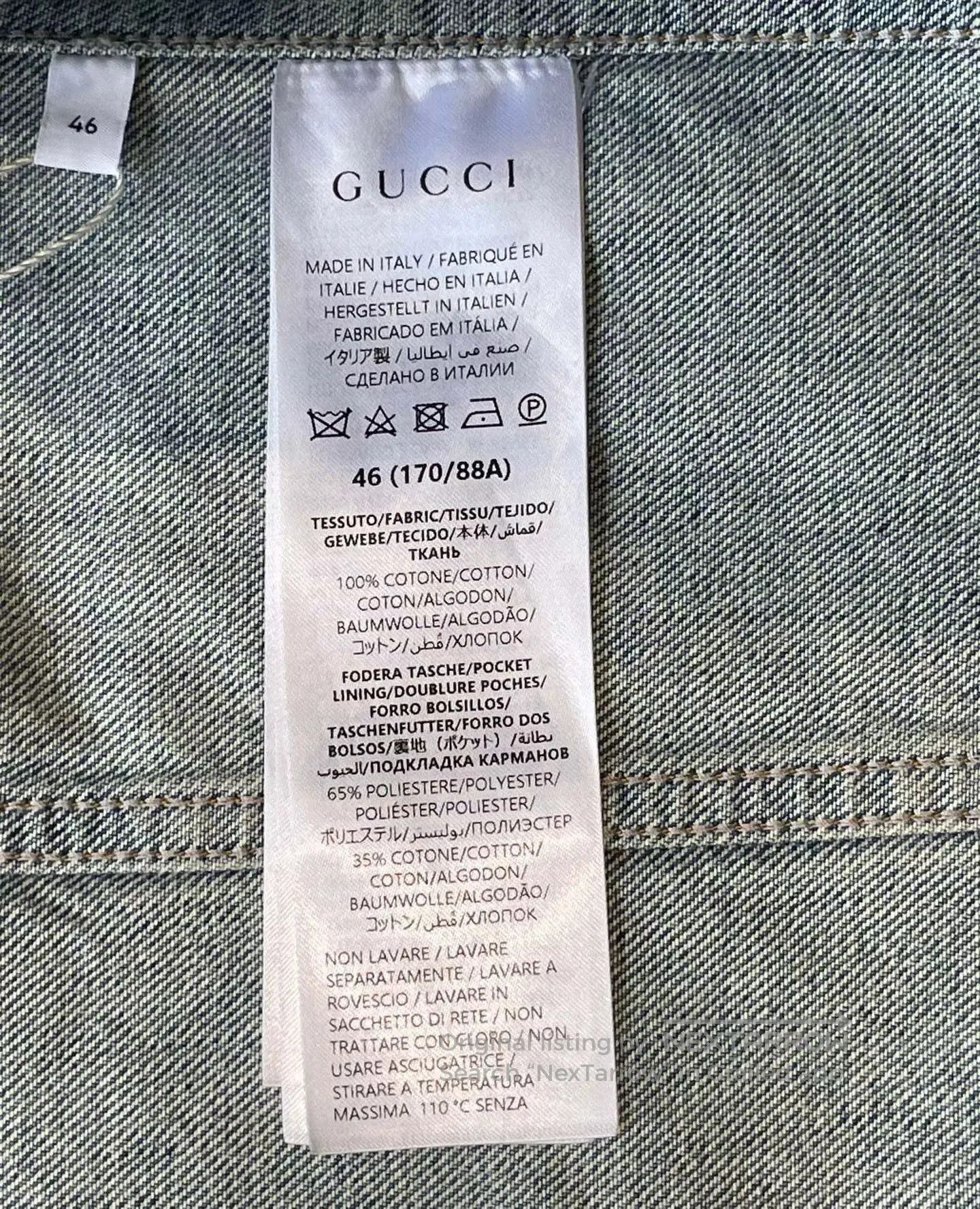 Gucci Gucci Double G Print Denim Jacket. Size US S / EU 44-46 / 1 - 6 Thumbnail