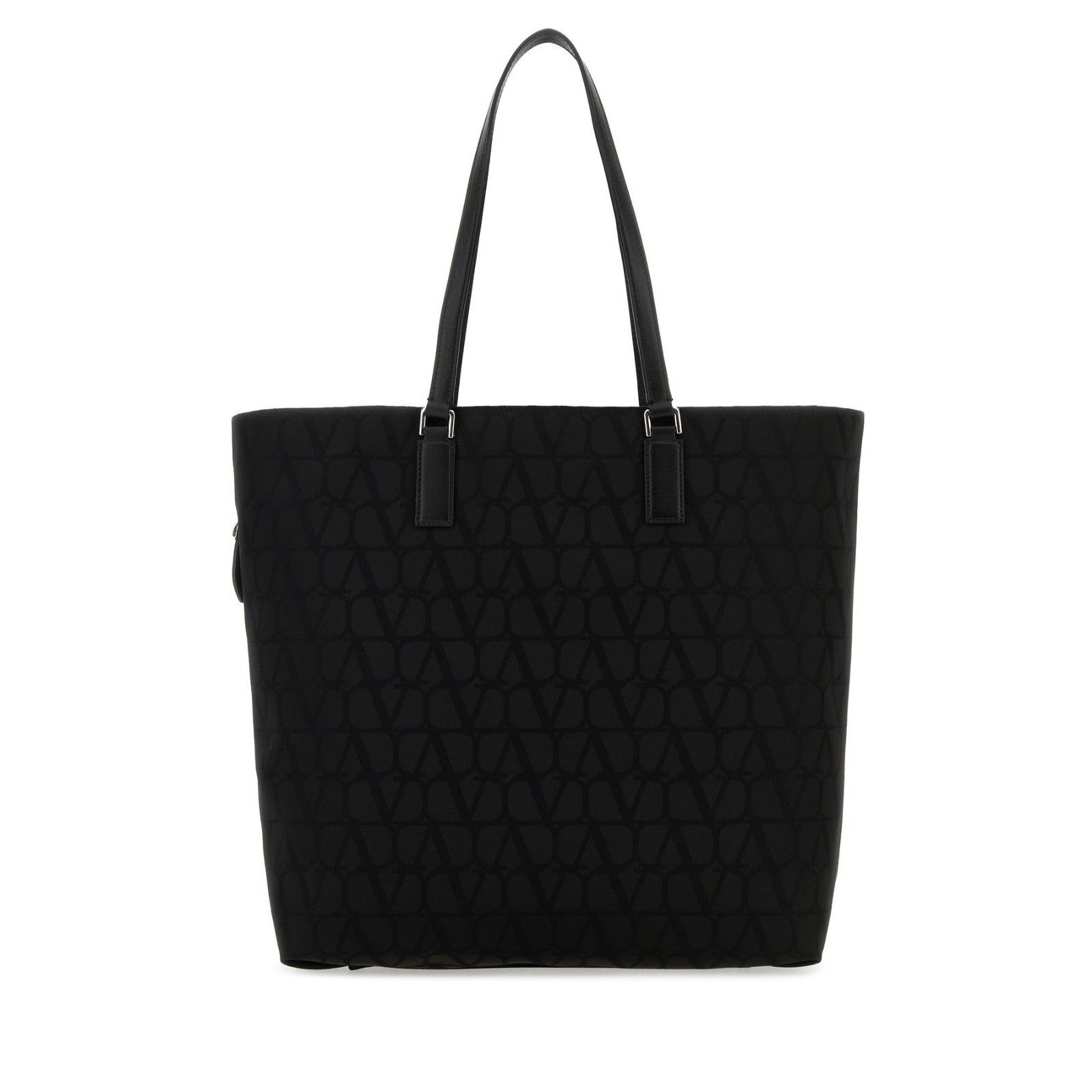 VALENTINO GARAVANI Toile Iconographe Loco Black Tote Bag New