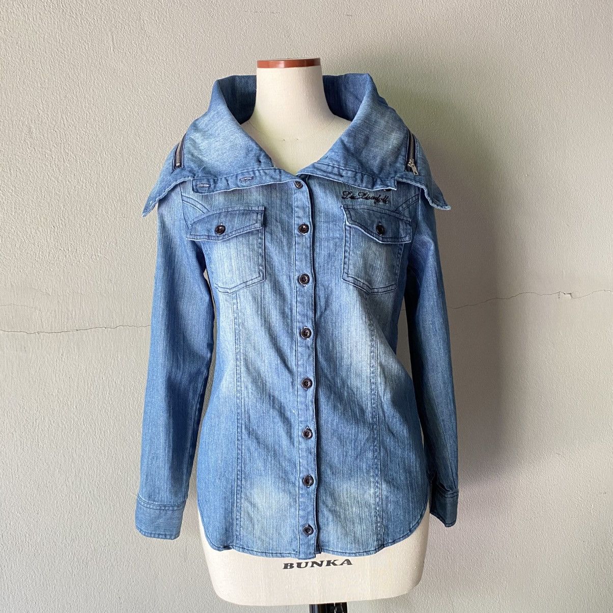 LIZ LISA LIZ LISA döll Light Blue Denim High-Collar Shirt Size M / US 6-8 / IT 42-44 - 24 Thumbnail