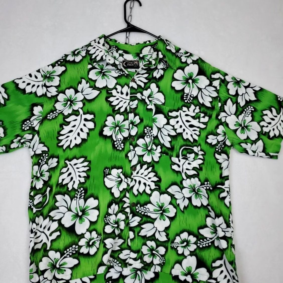 Vintage VINTAGE Tiki Palm South Pacific Aloha Shirt Mens XL Green 100% Rayon Short Sleeve Hawaiian Sportswear Size US XL / EU 56 / 4 - 2 Thumbnail