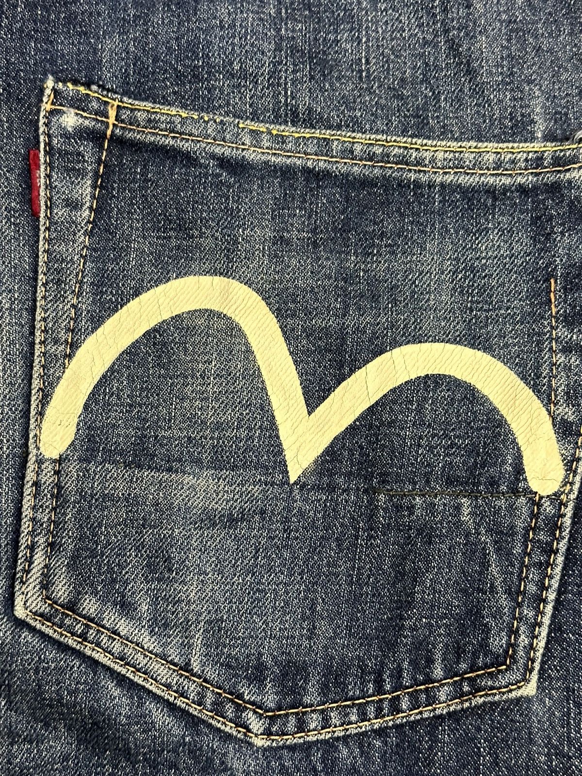 Evisu Vintage 80s Usa Evis Selvedge Faded Wash Style Baggy Jeans Size US 30 / EU 46 - 17 Thumbnail