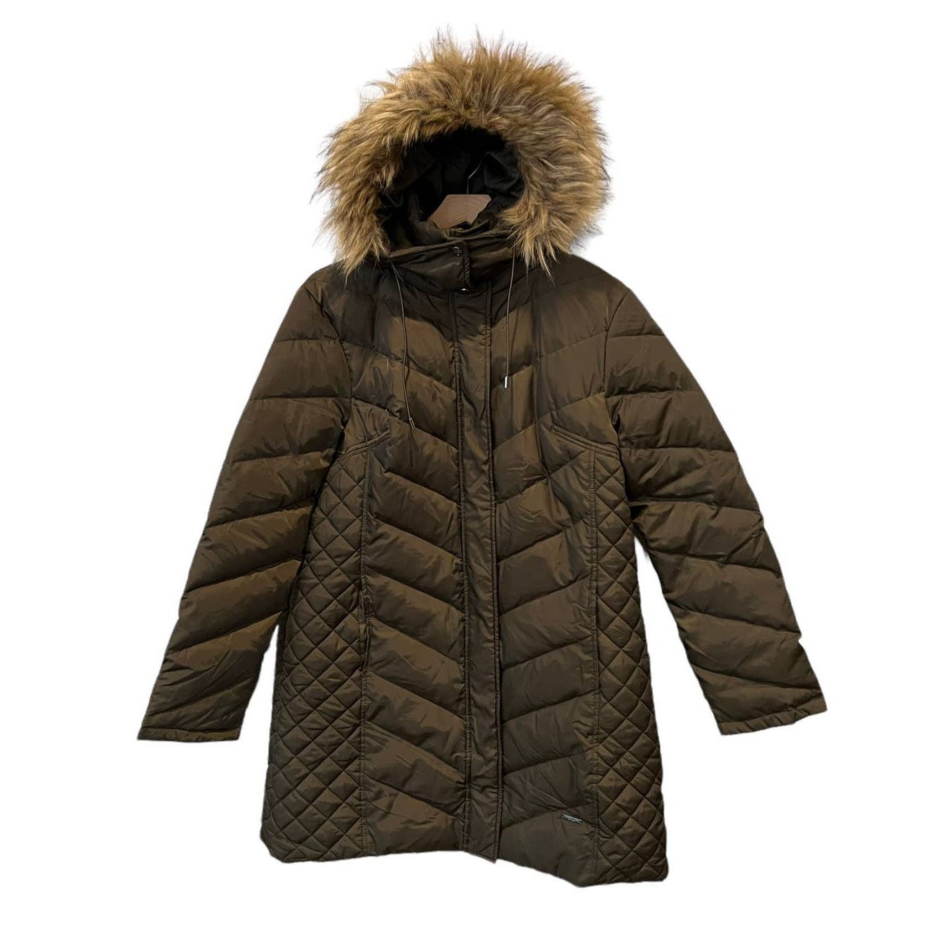 Kenneth Cole Kenneth Cole Faux Fur Trim Hooded Down Puffer Coat (XL) Size XL / US 12-14 / IT 48-50 - 7 Thumbnail