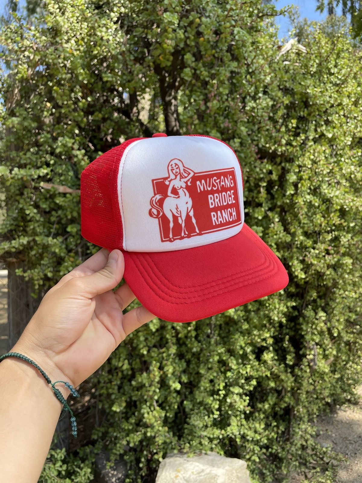 Other Vintage red and white trucker hat Size ONE SIZE - 1 Thumbnail