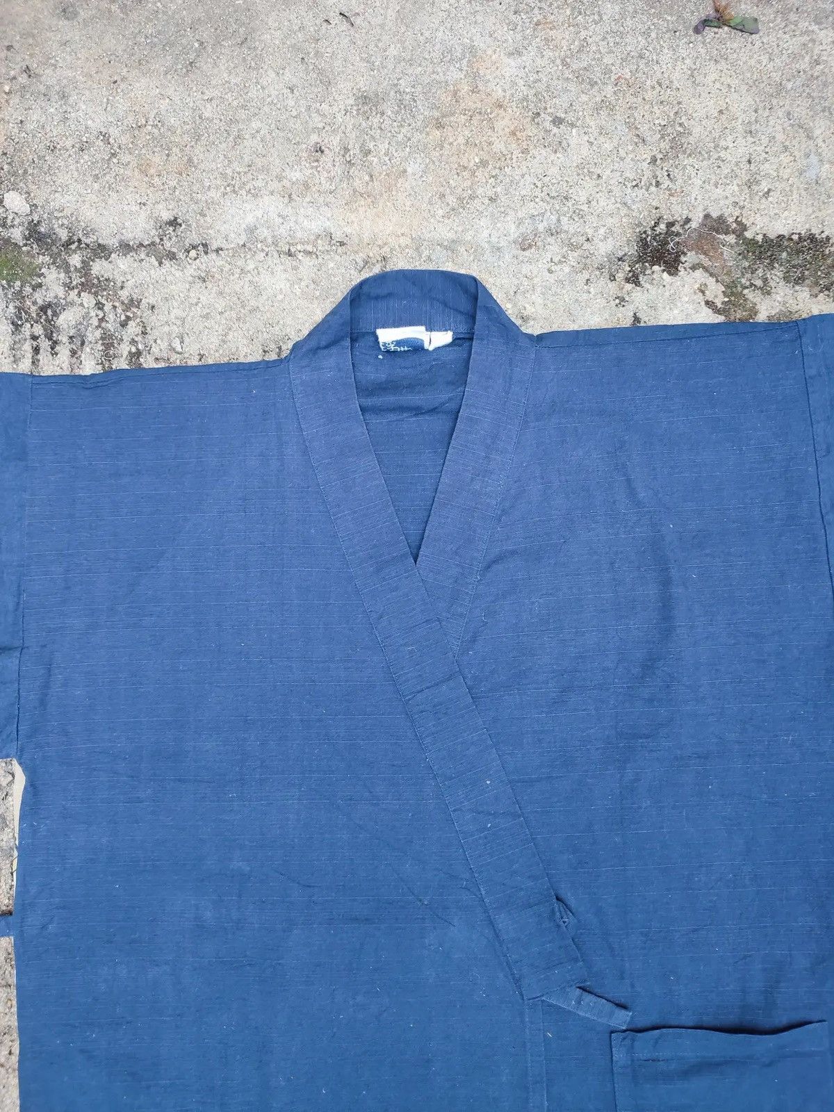 Japanese Brand Vintage Japanese Noragi Jacket Indigo Hokusai Wave Print Size US L / EU 52-54 / 3 - 7 Thumbnail