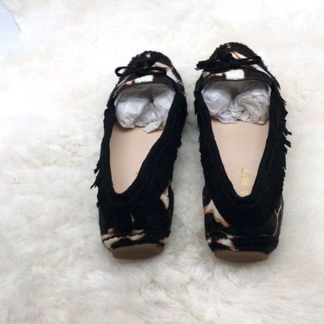 Nine West VINTAGE Nine West Women's Loafers Flat Slip On Round Toe Animal Print Size 6.5 M Black Size US 6.5 / IT 36.5 - 7 Thumbnail
