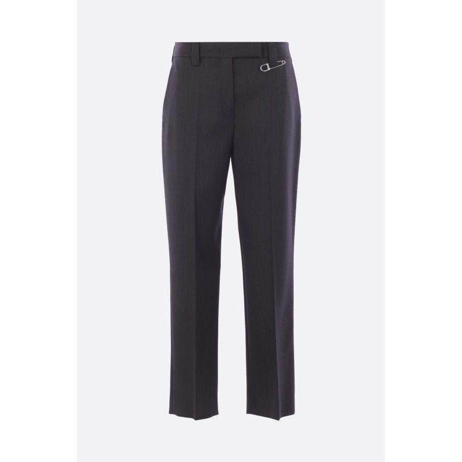 Prada PRADA Grey Wool Gabardine Cropped Trousers New & Authentic ( Size 28" / US 6 / IT 42 - 1 Thumbnail