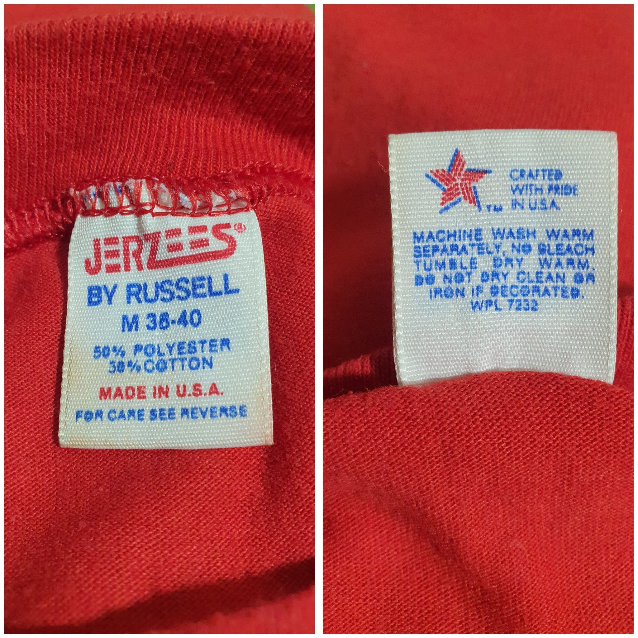 Jerzees × Vintage JERZEES 80’S 18.5”/26” VINTAGE T-SHIRT Size US M / EU 48-50 / 2 - 2 Thumbnail