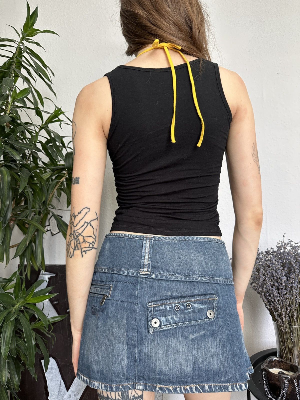 Southpole × Vintage Insane Vintage Southpole Logo Lace Skinny y2k Tank Top Size XS / US 0-2 / IT 36-38 - 4 Thumbnail