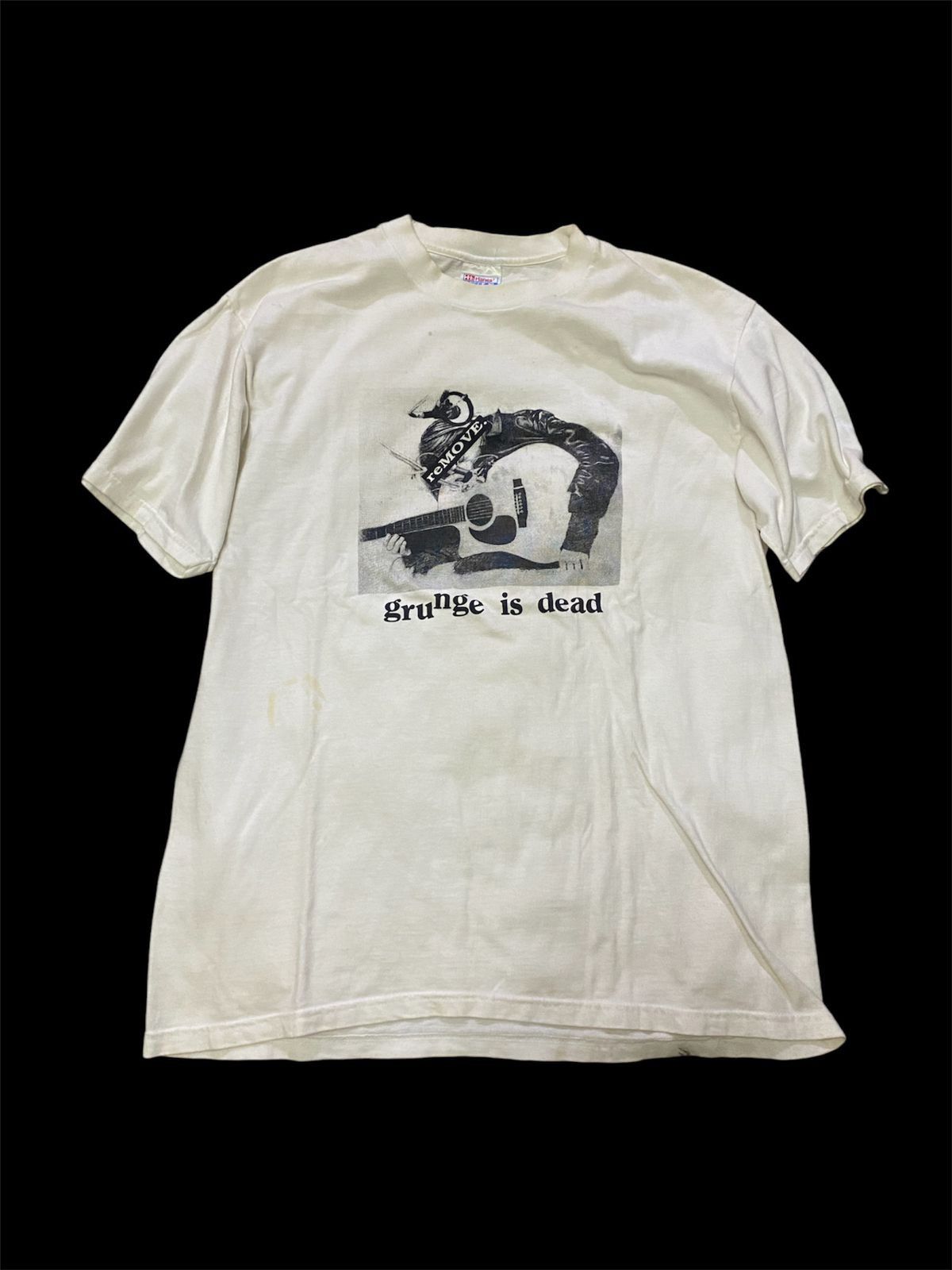 Band Tees × Vintage Vintage Grunge Is Dead Nirvana Kurt Cobain Shirt Size US L / EU 52-54 / 3 - 1 Thumbnail