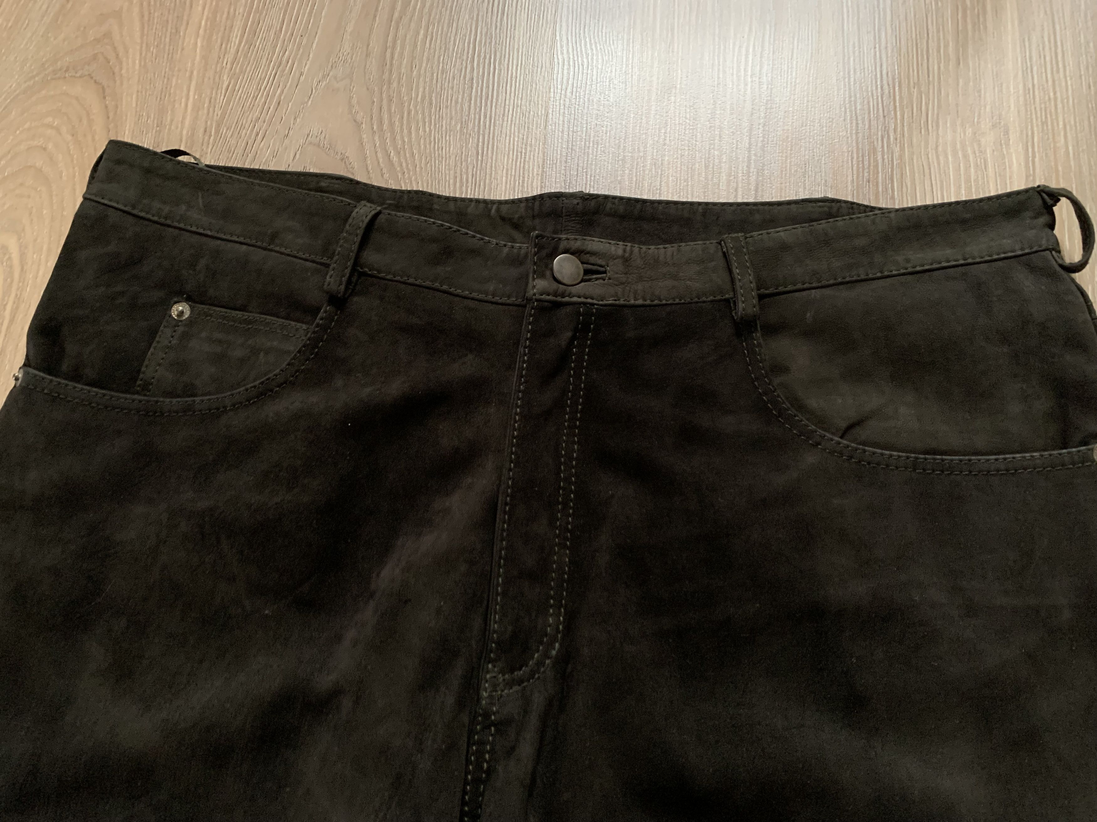 Vintage Mens Vintage Heavy Khaki Leather Pant Size US 40 / EU 56 - 4 Thumbnail