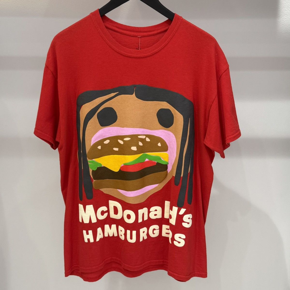 Travis Scott Travis Scott x CPFM 4 CJ Burger Mouth T-Shirt Red Size US M / EU 48-50 / 2 - 1 Thumbnail
